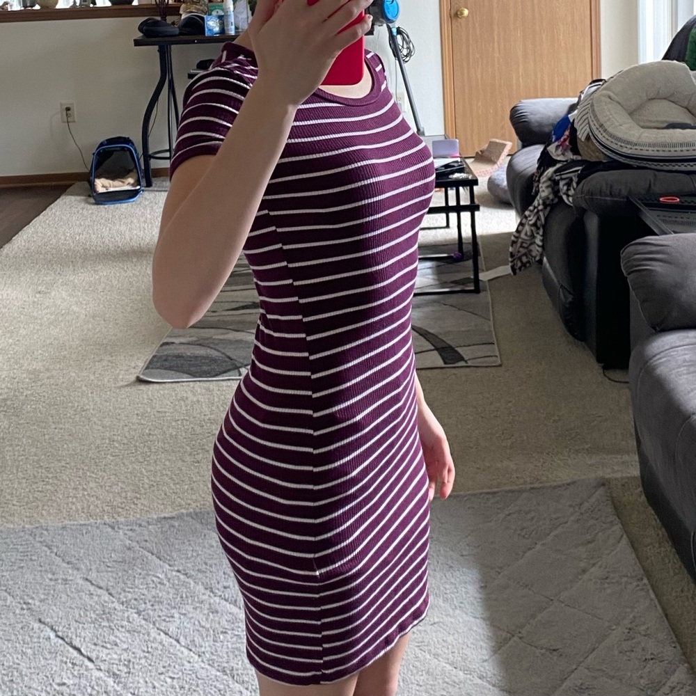 Striped bodycon dress